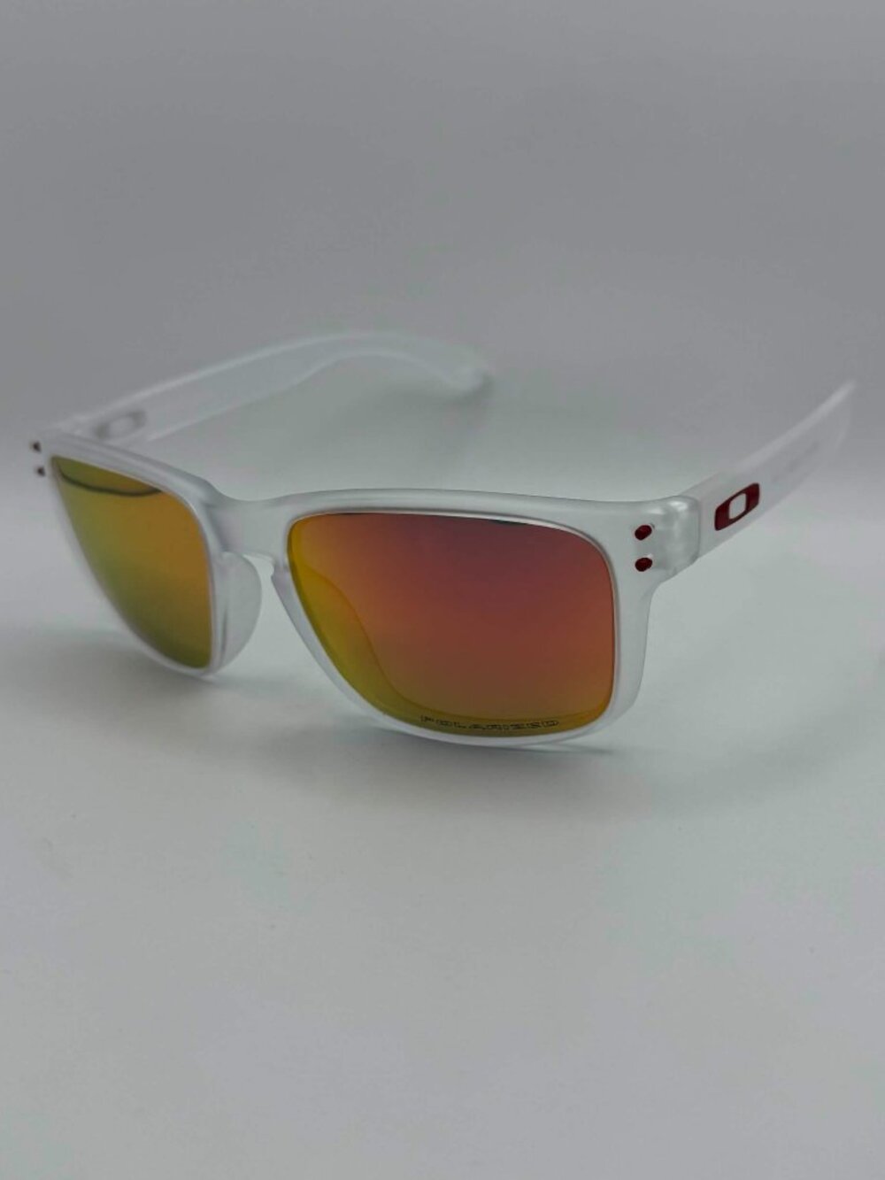 Oakley Holbrook Sunglasses White Frame Orange Lens With Box, Case, & Accessories